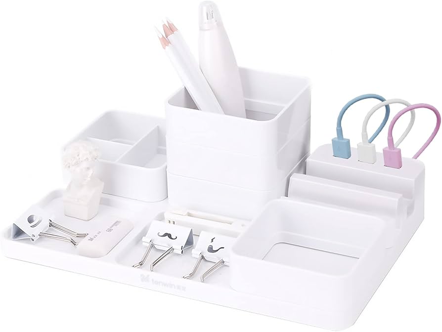 Amazon.co.jp: 【Tidap】 デスクオーガナイザー 卓上 収納 USBポート