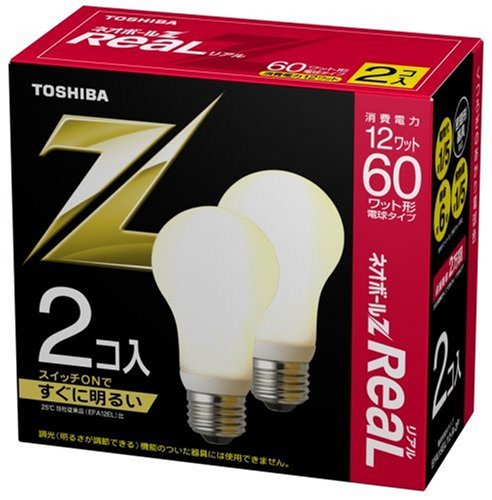 Amazon | 東芝 ネオボールZリアル 電球形蛍光ランプ ボール電球60