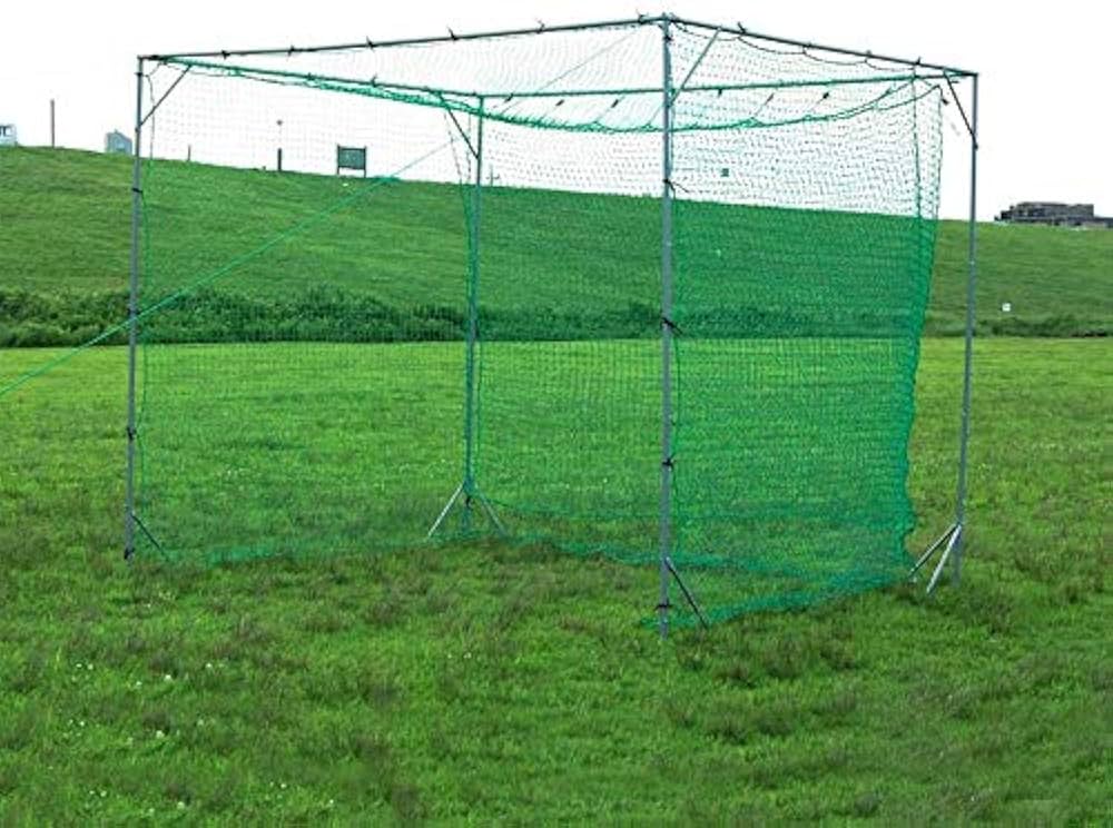 Amazon.co.jp: 野球 大型バッティングゲージ 座れるボールバケツ＋ロゴ