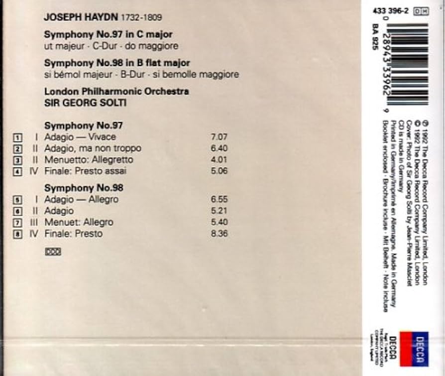 Amazon.co.jp: Symphonies 97 & 98: ミュージック