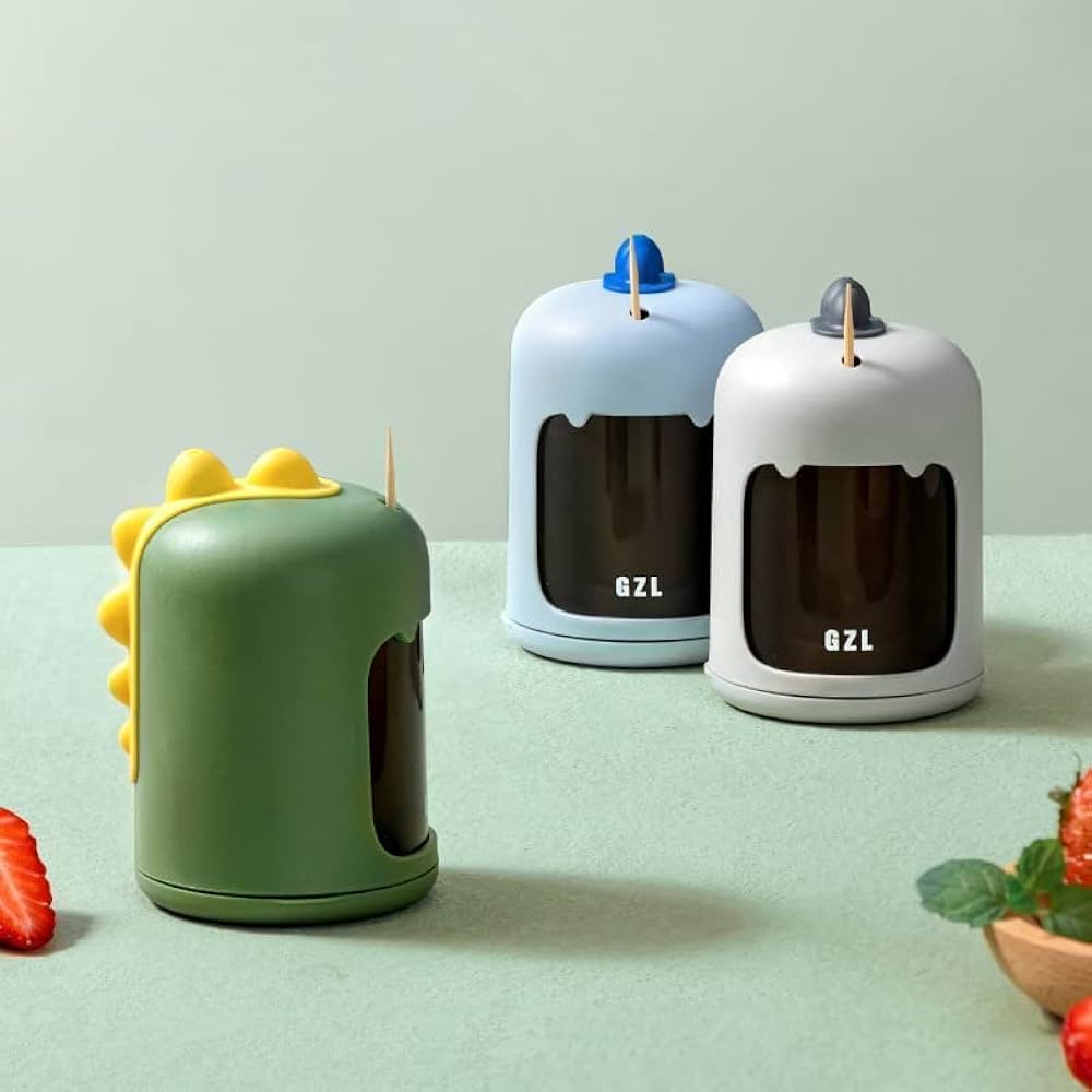 Amazon.co.jp: 恐竜形 爪楊枝入れ 爪楊枝ホルダー ワンプッシュ式 自動