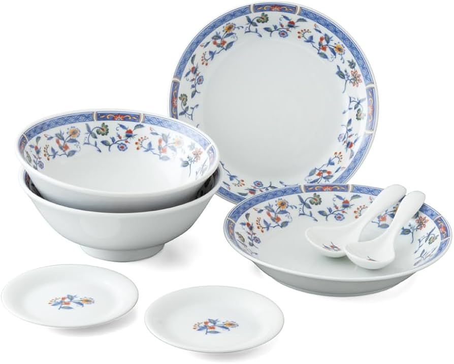Amazon.co.jp: NARUMI(ナルミ) 食器セット 青花 ブルー 花柄 2人用 8