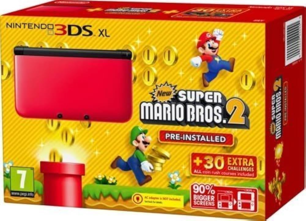 Amazon.com: Nintendo 3ds XL Red/black and Super Mario Brothers 2