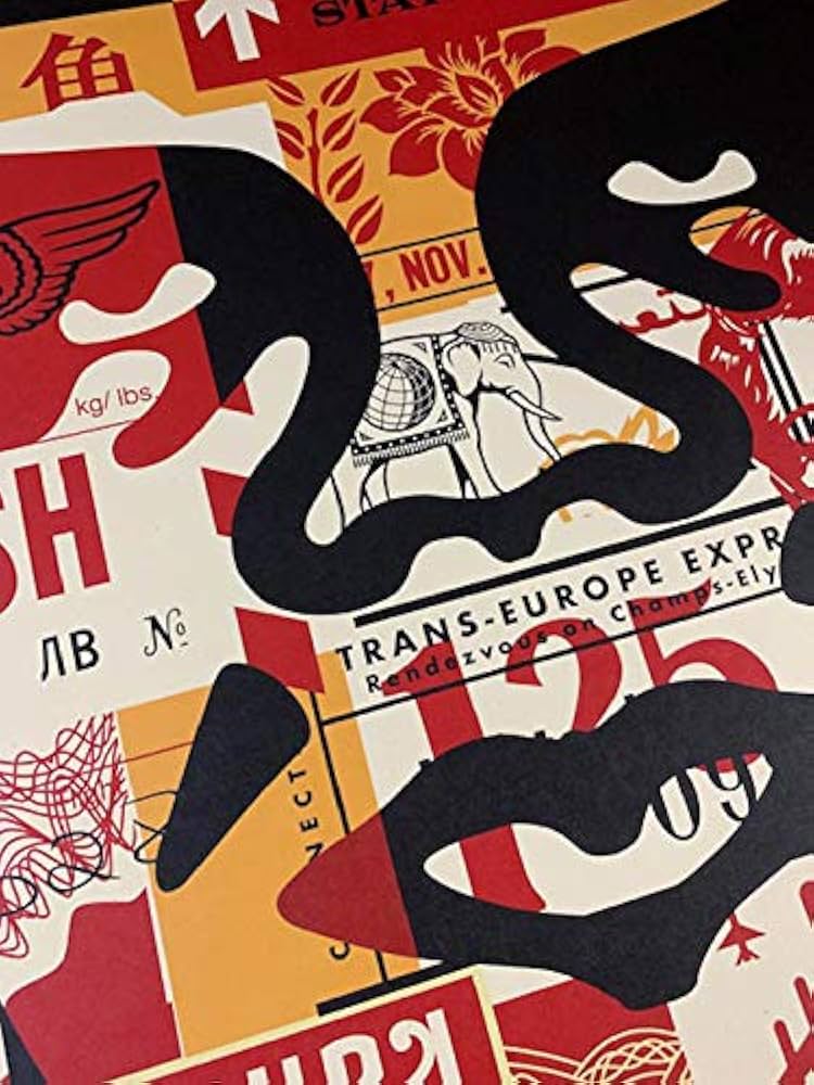 Amazon.co.jp: ポスター オベイ Obey Face 02 /Shepard Fairey 手書き