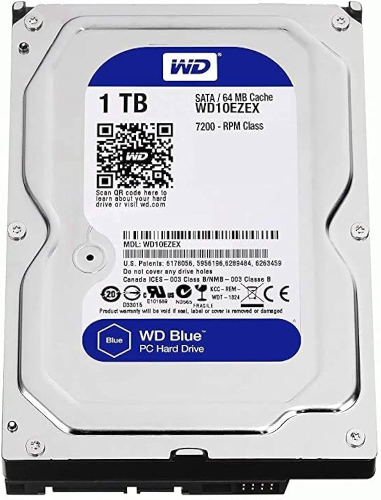 Amazon.com: Western Digital Blue WD10EZEX 1TB 3.5 inches SATA