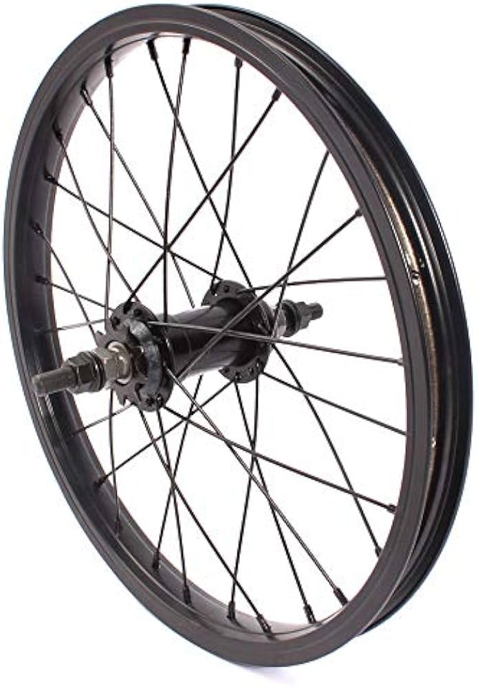 Amazon | KHE 16インチ BMX リアホイール ブラック 28mm アルミニウム