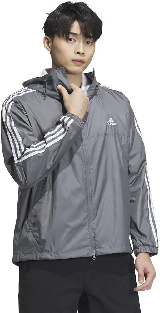 Amazon | adidas(アディダス) M ESS+ 3ST ウーブンジャケット グレー
