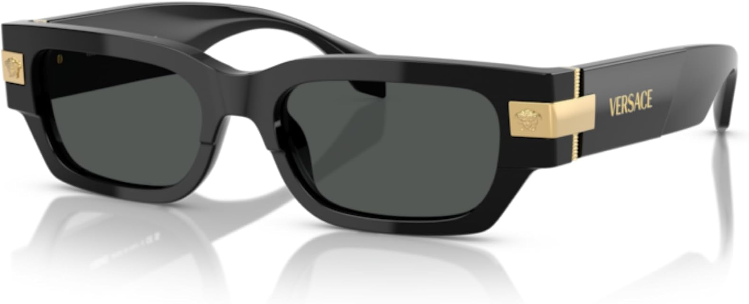 Amazon.com: Versace VE4465 GB1/87 53MM Black/Dark Grey Rectangular