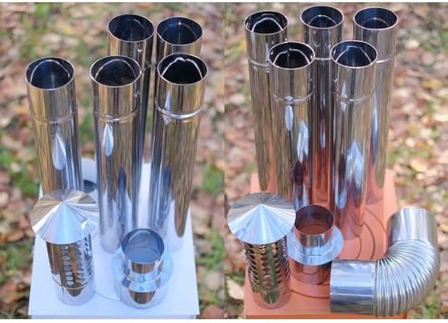 Amazon.co.jp: φ80 煙突セット 煙突横出し用（6本）【新保製作所