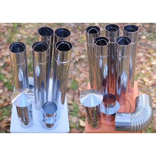 収納型トップ付き入れ子式煙突(径100mm)入れ子式煙突、トップ収納型(径