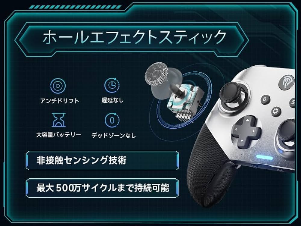 Amazon.co.jp: EasySMX X 10 PC コントローラー - 交換可能なフェイス