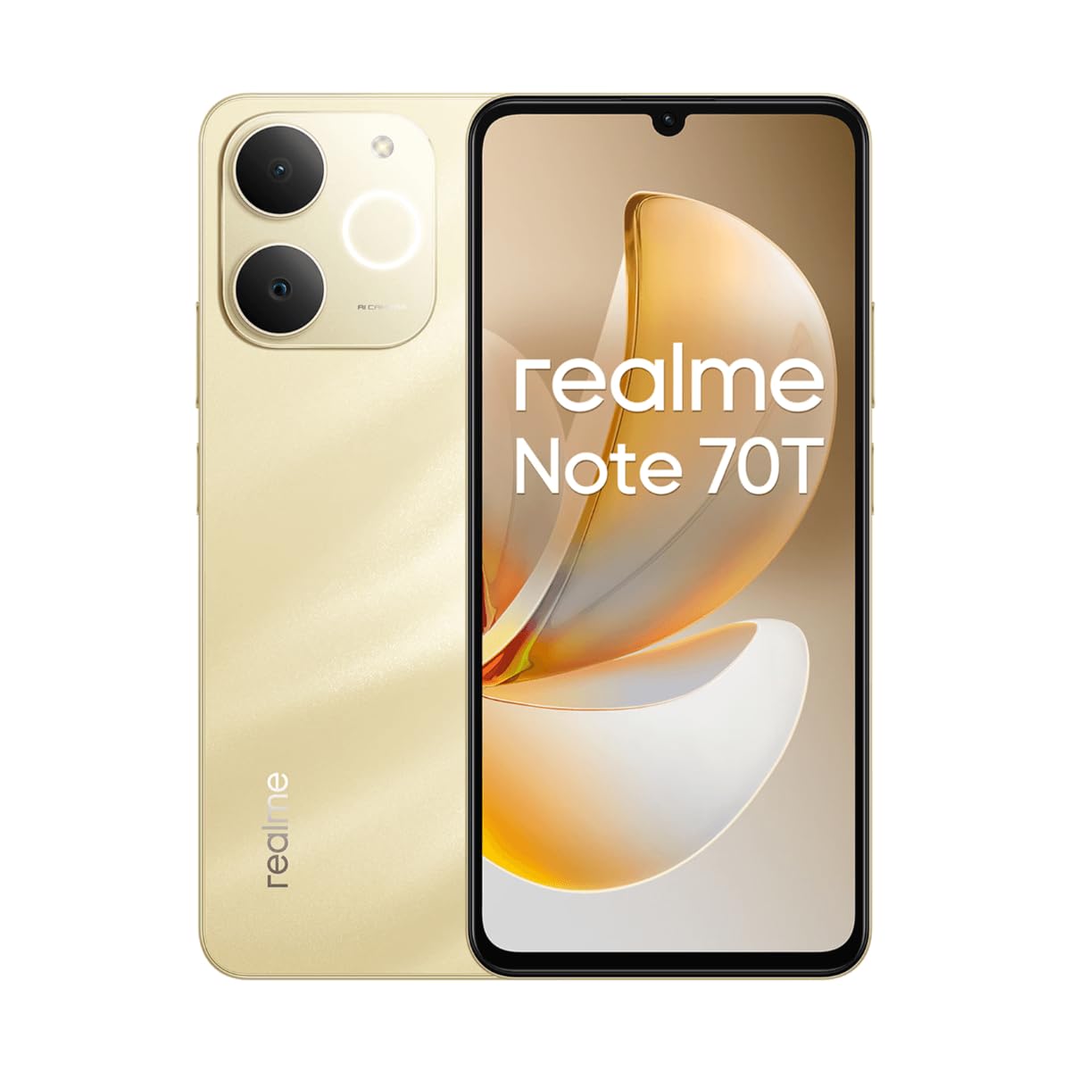 realme Note 70T Smartphone, 4 + 256 GB, Durable Battery with 6,000