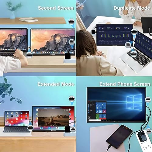 aimuonos - 18.5インチ ノートパソコン用ポータブルモニター GS185DM1