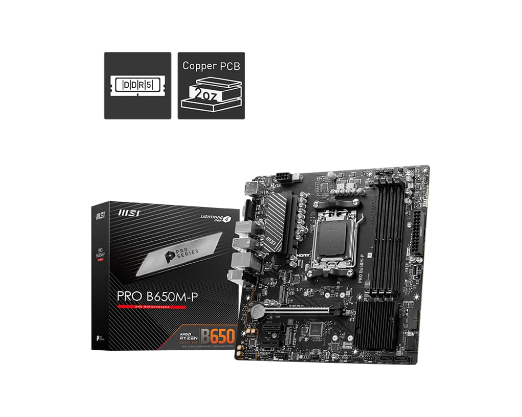 Amazon.com: MSI PRO B650M-P ProSeries Motherboard (AMD Ryzen 9000