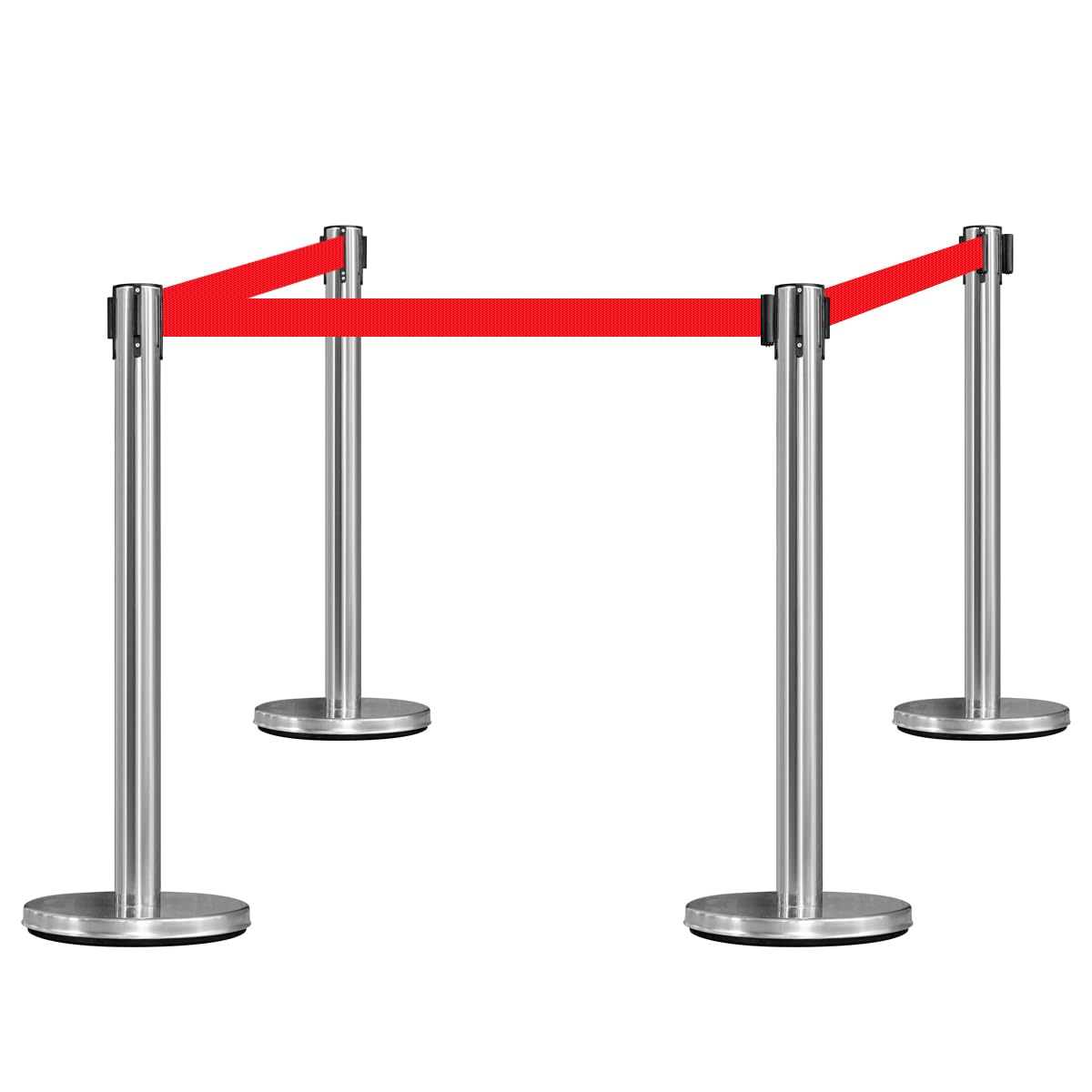 Amazon | ottostyle.jp ベルトパーテーション 4個セット 【シルバー