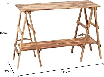 Amazon.co.jp: [ビジョンピークス] キッチンテーブル アカシア
