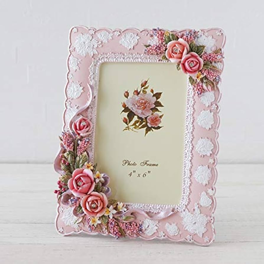 Amazon.co.jp: 立体ローズ フォトフレーム 写真立て ピンク LCD-7245A