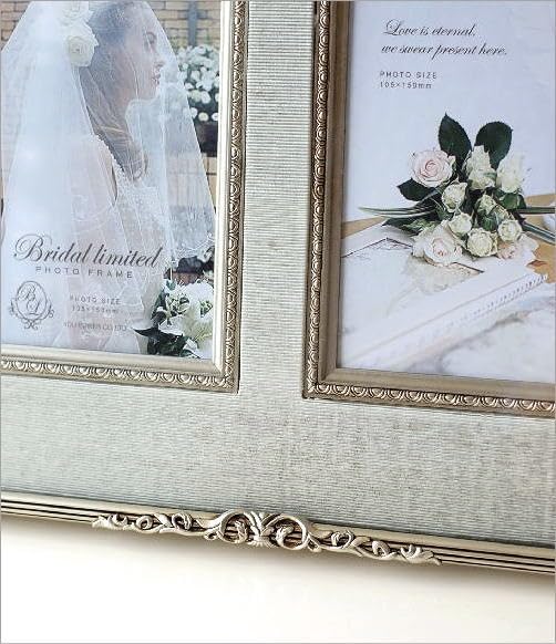 Amazon.co.jp: 写真立て 壁掛け 2面 2枚 アンティーク おしゃれ