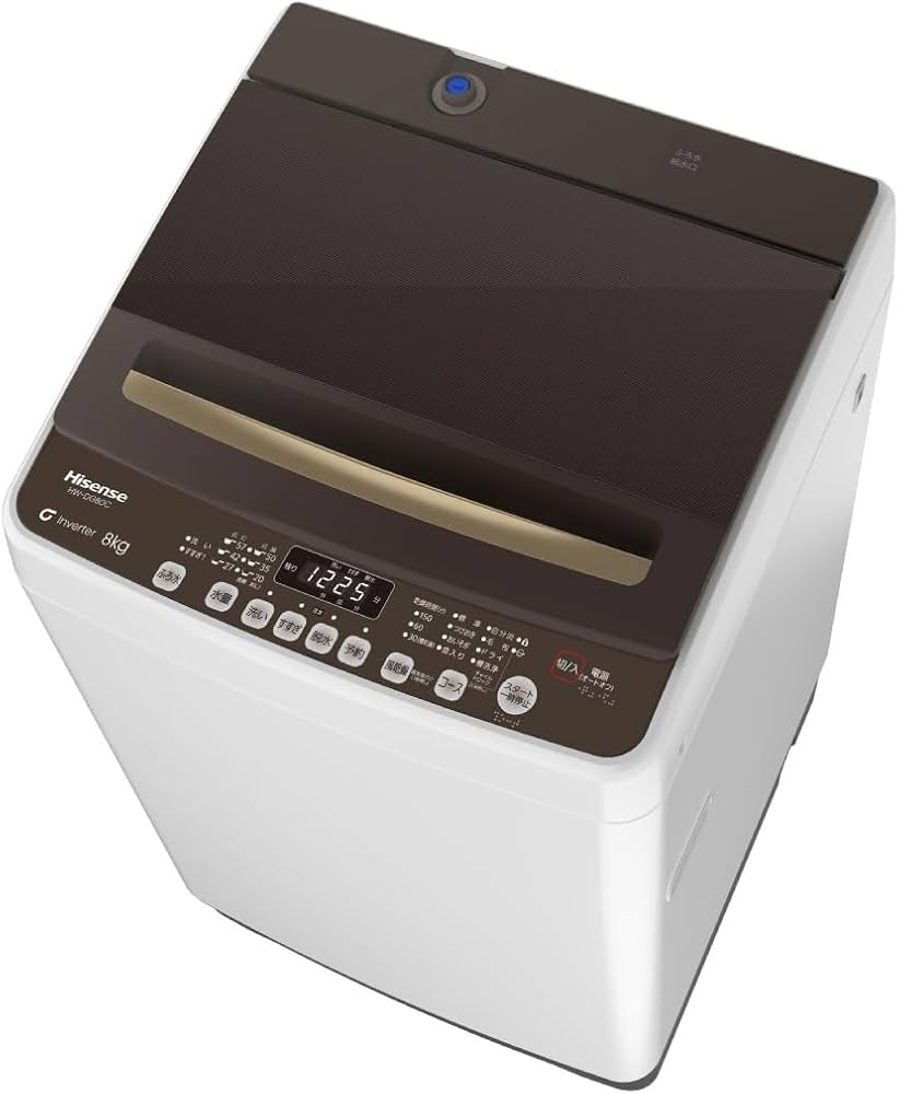 Amazon | ハイセンス 洗濯機 8kg 大容量 家族用 2-4人用 低騒音 最短9