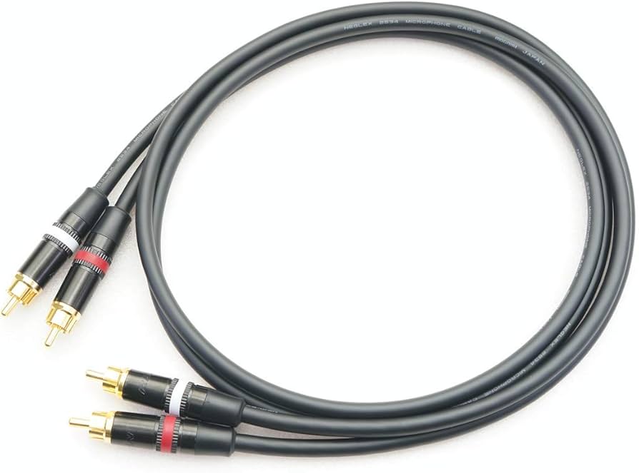 Amazon | MOGAMI モガミ 2534 RCA 赤白ライン 2本ペアケーブル 4m
