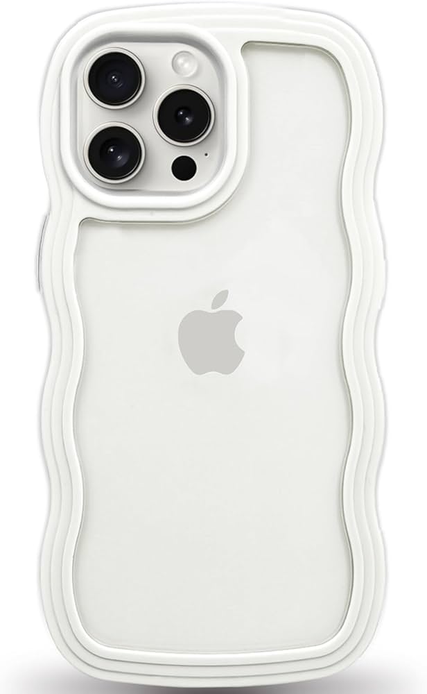 Amazon.com: Anuck for iPhone 15 Pro Max Case Wavy Edge Clear Back