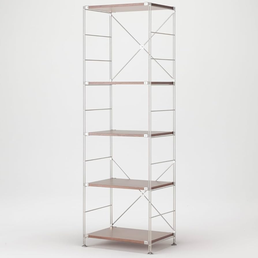 Amazon｜無印良品 ステンレスユニットシェルフ・ウォールナット材棚