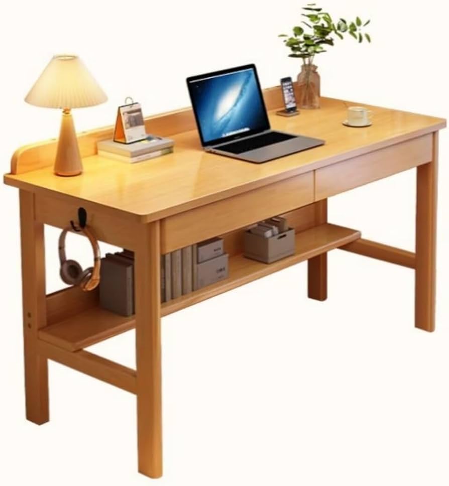 Amazon | SwiftLink デスク パソコンデスク 木製 引き出し付き 側面