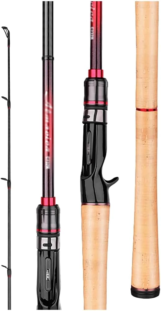 Amazon | ポータブル 釣り竿 頑丈な釣り竿コルクハンドル高感度