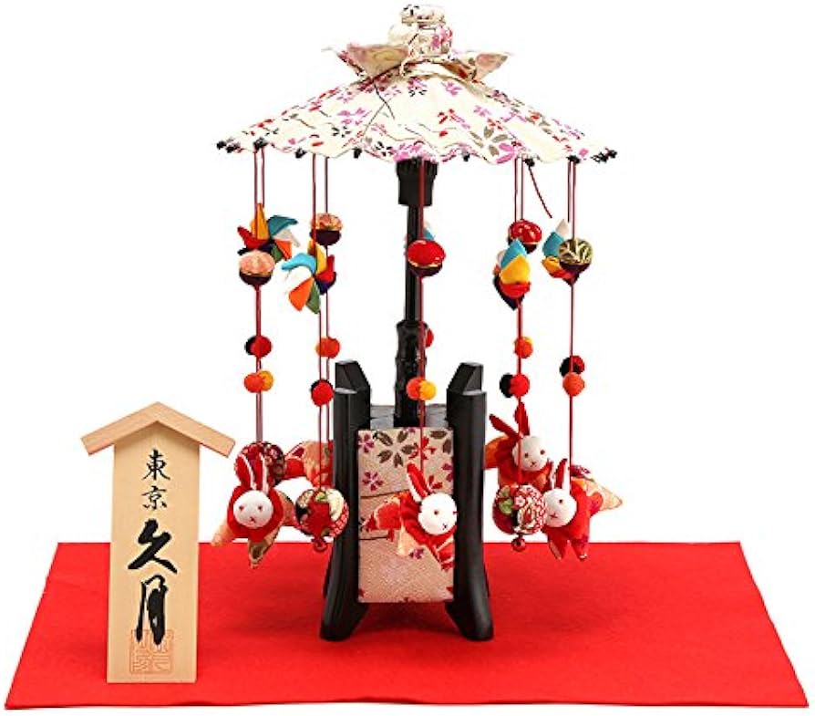 Amazon | つるし雛 つるし飾り 雛人形 コンパクト 久月 傘福 (小) 白