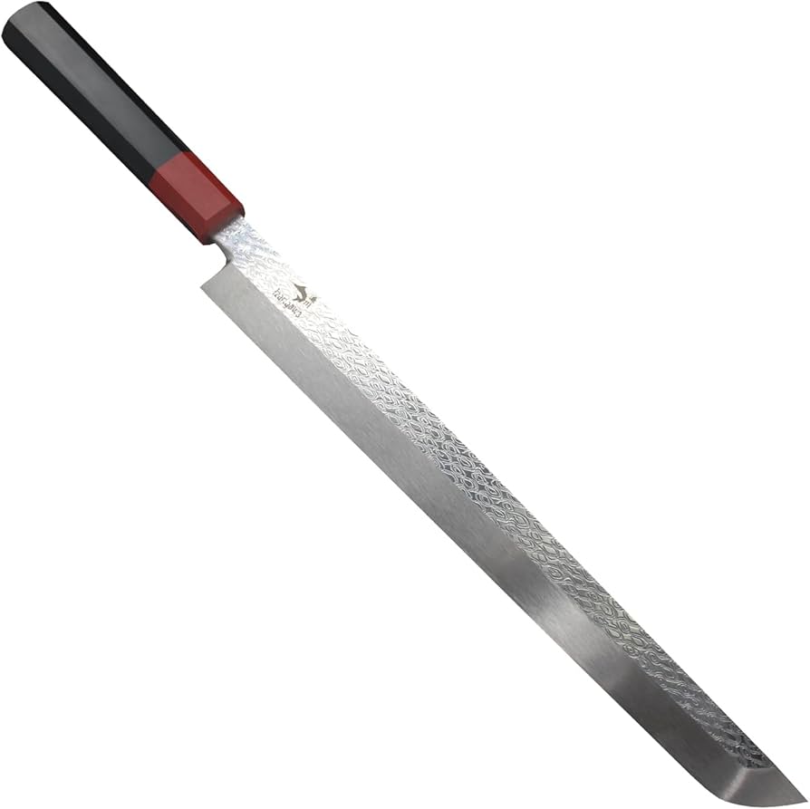 Amazon | 漁川 柳刃包丁 蛸引包丁 刺身包丁 先丸包丁 先丸蛸引き包丁