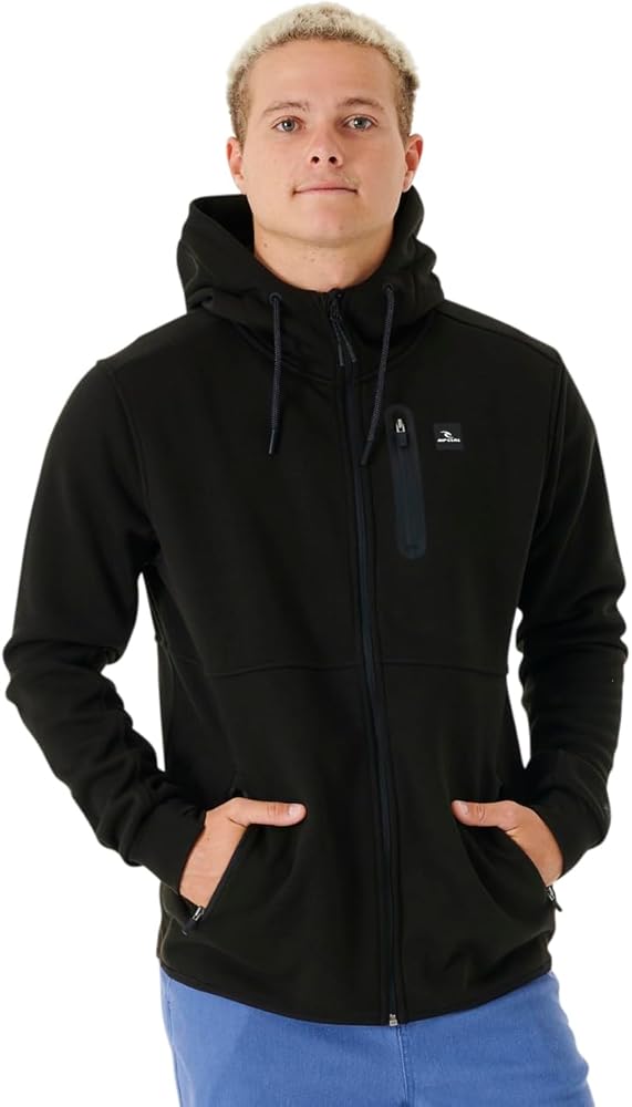 Rip Curl Men's Departed Anti Series Technical Zip Up Hooded Fleece