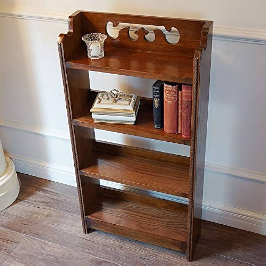 Amazon｜アンティーク家具 4段 ブックシェルフ オープンシェルフ リ