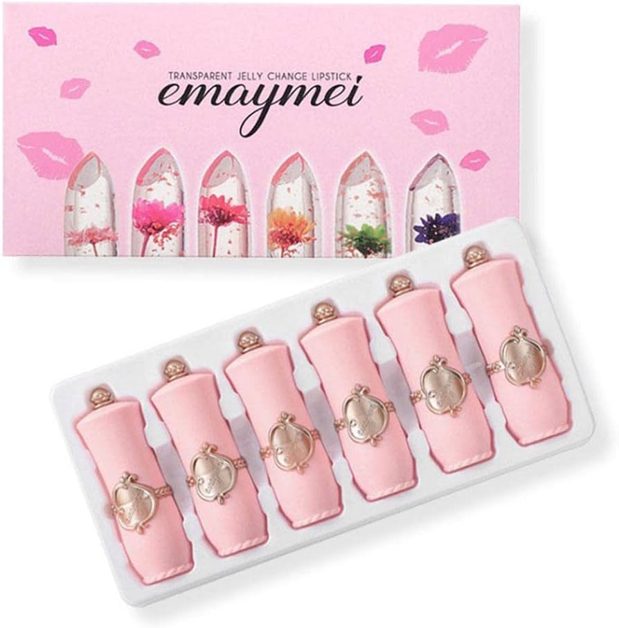 Amazon.co.jp: クリスタルフラワーゼリーリップスティック6個パック