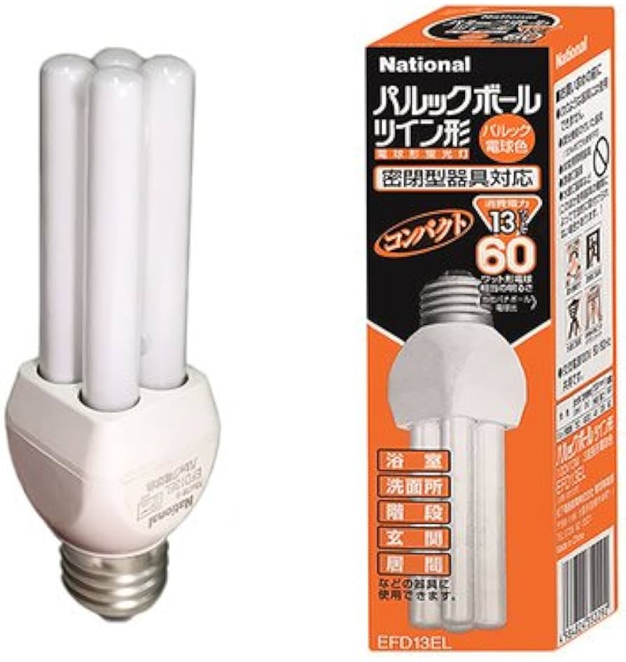 Amazon | ナショナル パルックボールツイン形 パルック電球色 電球型