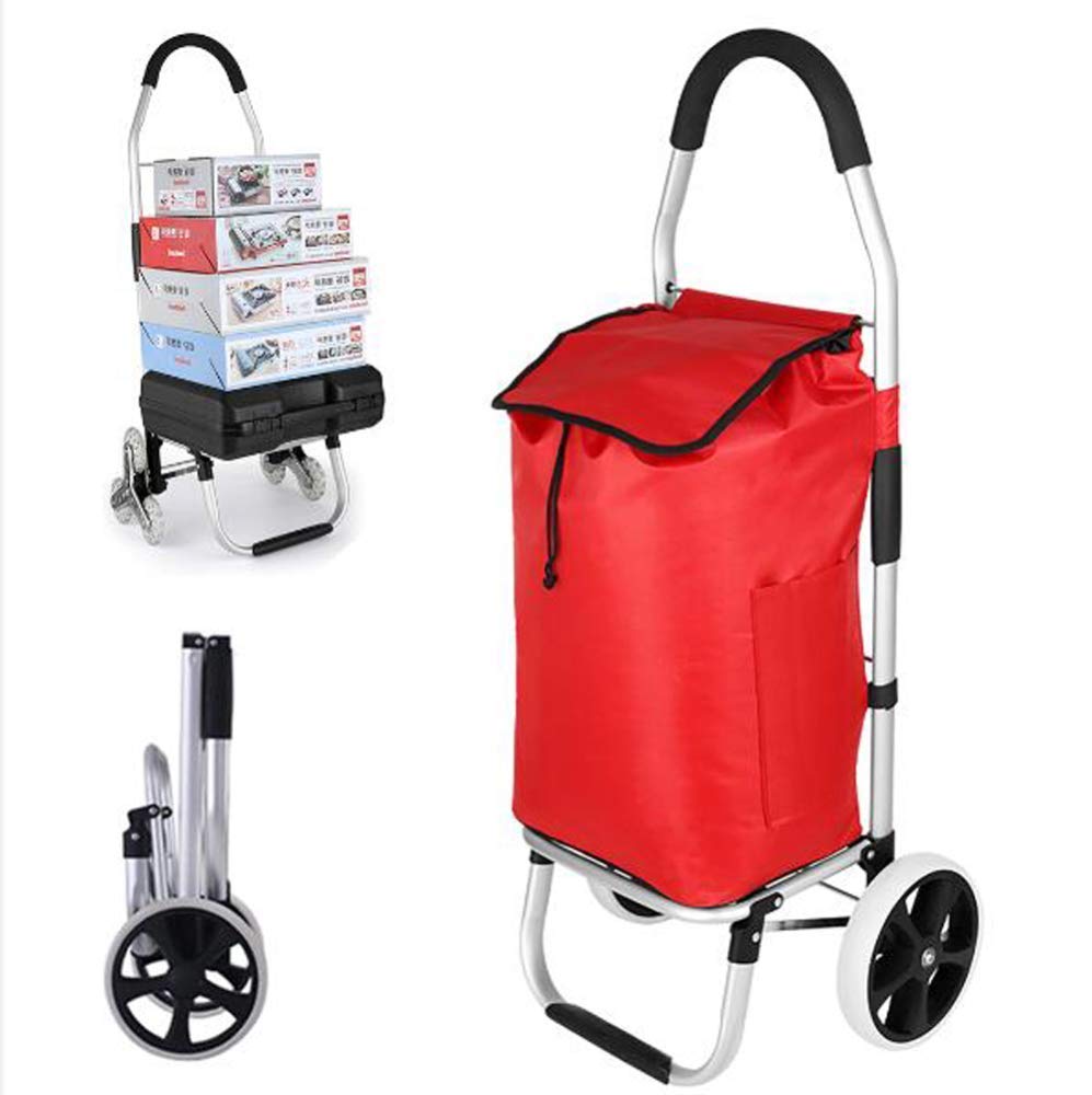 折りたたみ式カート ショッピングカート ダブルレイヤートローリー/ヤ