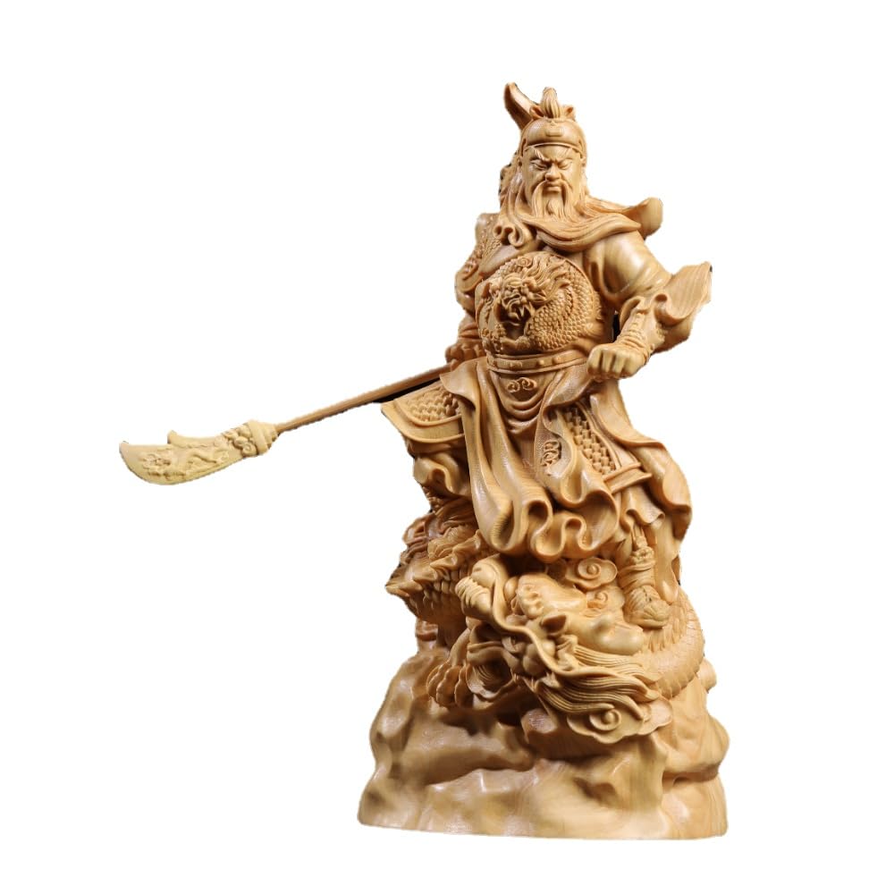 Amazon.co.jp: 高級天然ツゲ木彫り 置物 関羽置物 三国志 関羽像 関帝