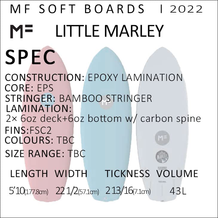 Amazon | 2022年モデル ミックファニング ソフトボード LITTLE MARLEY