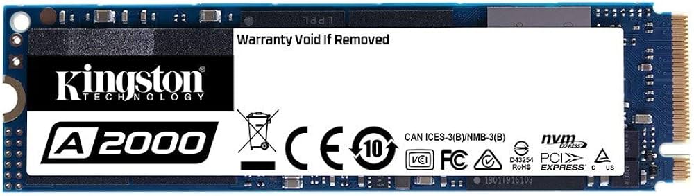 Amazon | Kingston SSD A2000 1000GB 1TB M.2 2280 NVMe PCIe 3D TLC