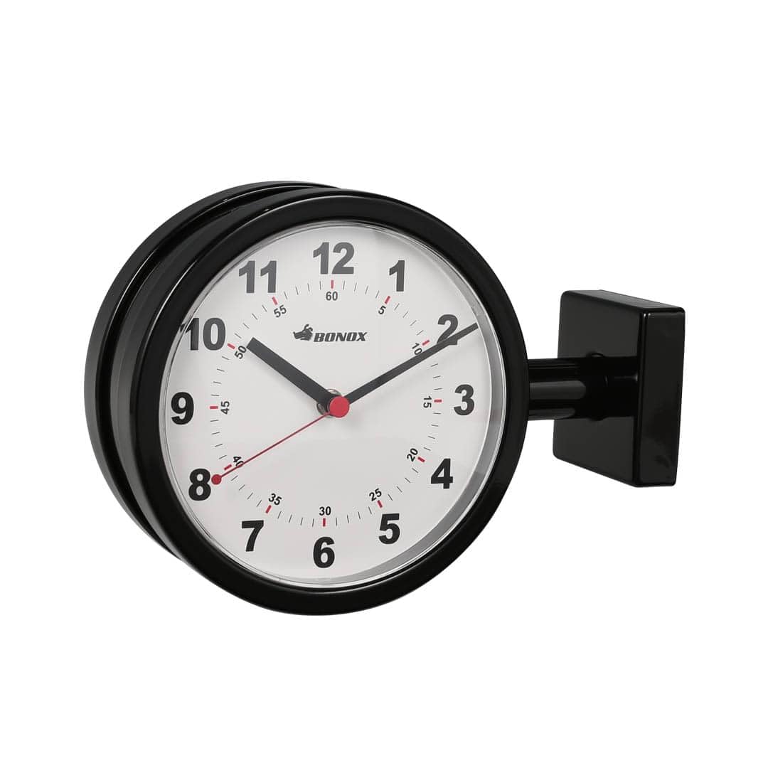 Amazon.com: Dulton S624-659BK Double Face Clock, Black, Small Wall