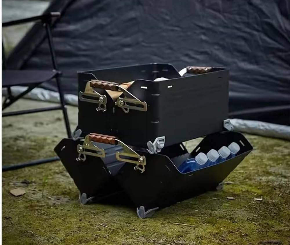 Amazon.co.jp: CHANODUG OUTDOOR マットブラック シェルフコンテナ 25