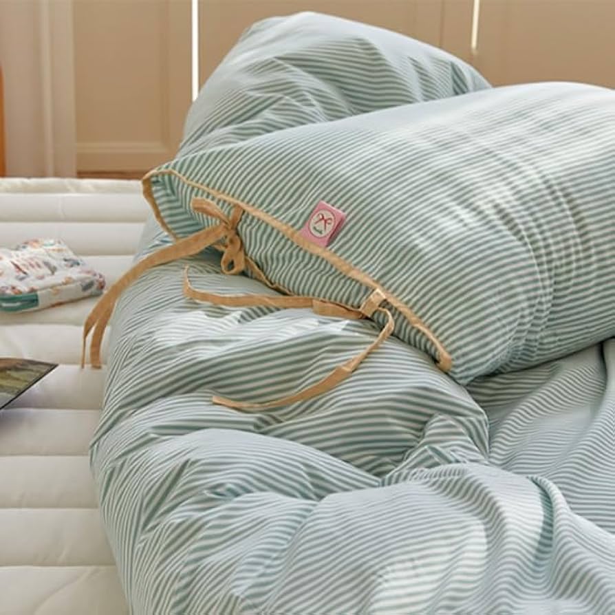 Amazon｜布団カバー 枕カバー 韓国 リボン シーツ 布団セット