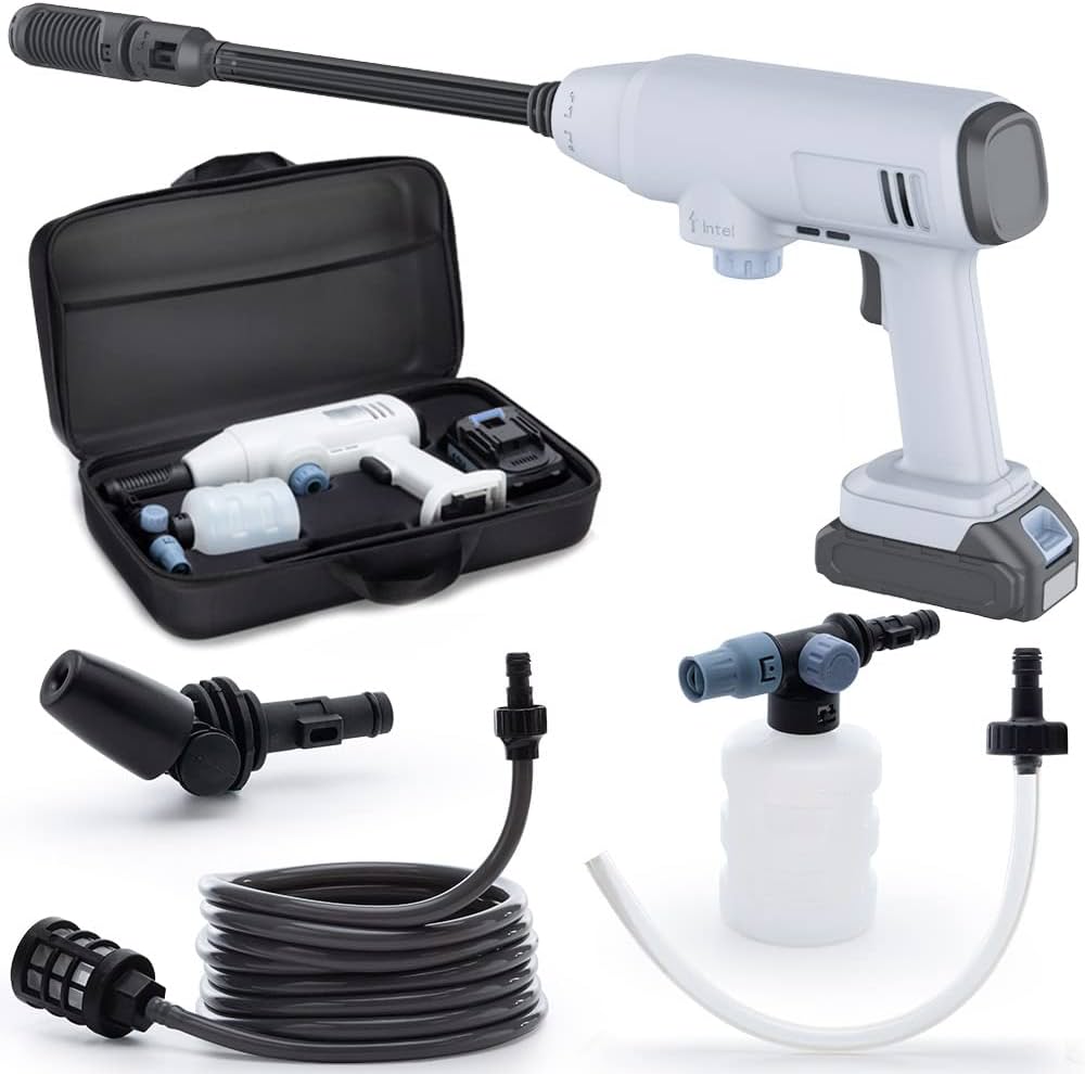 Amazon | bamboosang 高圧洗浄機 水圧洗浄機 洗車 ガン コードレス