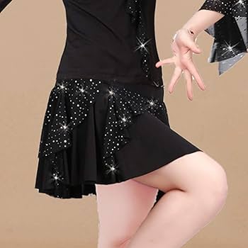 Amazon.co.jp: 社交ダンス衣装 スカート（単品）パンツ付き ミニ