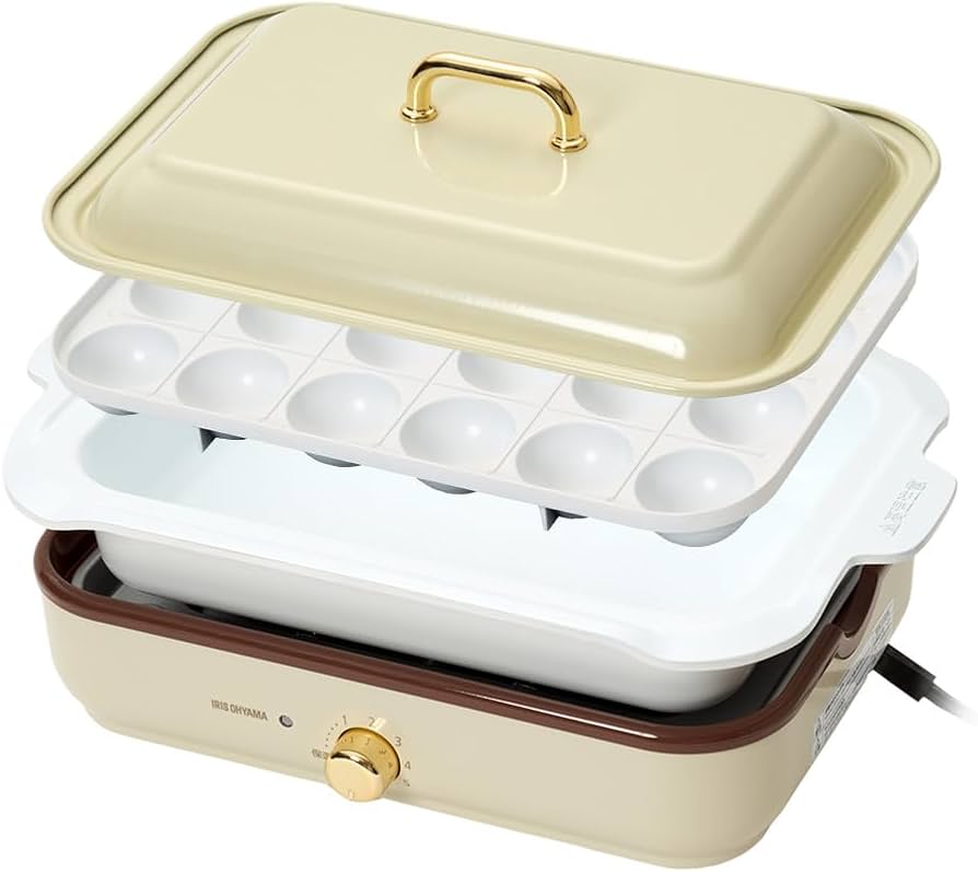 Amazon.co.jp: アイリスオーヤマ ホットプレート コンパクト 着脱式