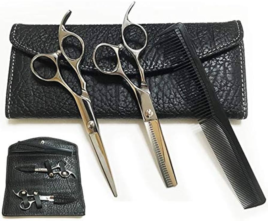 Amazon | すきばさみ ヘアカットシザー セニング セット (溝なし