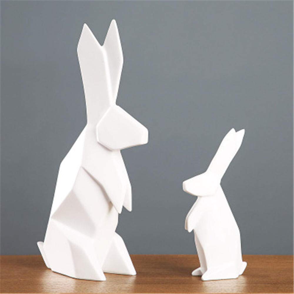 Amazon.co.jp: 置物・オブジェ 像動物抽象化ウサギ樹脂工芸品装飾現代