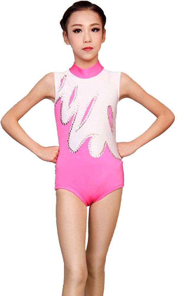 Amazon | 女性のための新体操レオタード少女レオタードピンクの