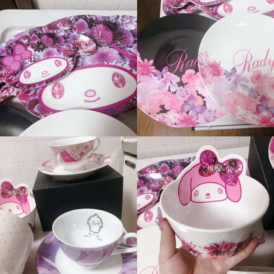 Amazon.co.jp: Rady 食器セット マイメロ コラボ : ホーム＆キッチン