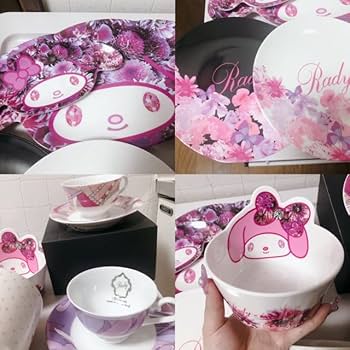 Amazon.co.jp: Rady 食器セット マイメロ コラボ : ホーム＆キッチン