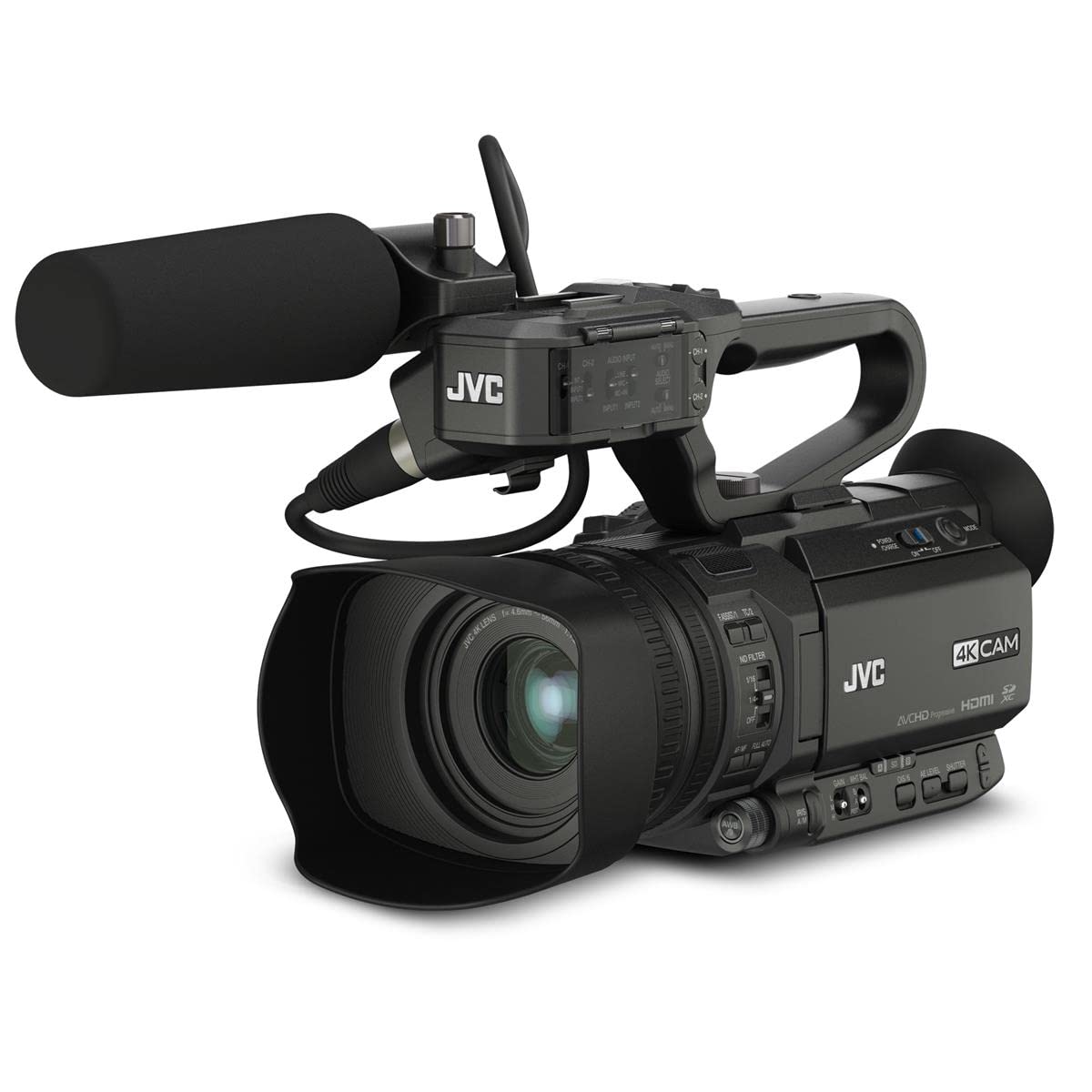 Amazon.com: JVC GY-HM250HW 4KCAM Compact Handheld Camcorder with